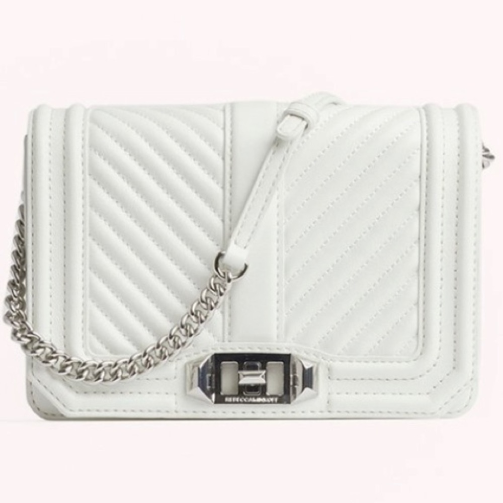 Chevron Quilted Small Love Crossbody